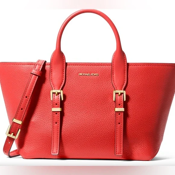 😎 NWT Michael Kors Moore Small Satchel. Genuine Leather. A POP of Spring Color! - Picture 2 of 6